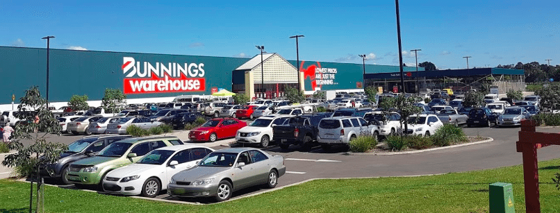 außerhalb von Bunnings