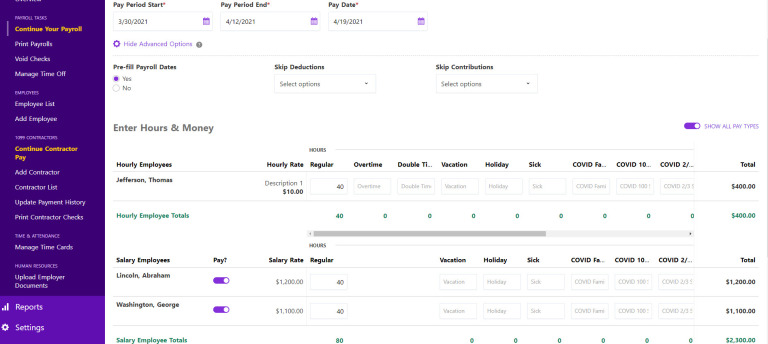 従業員管理ソフトウェアの時間と賃金