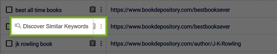 發現相似的關鍵字