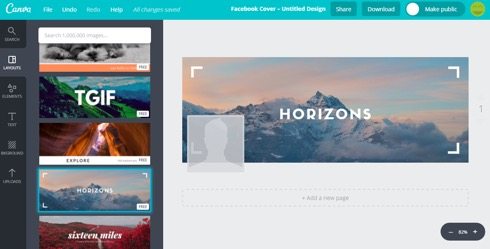 Canva 臉書封面照片