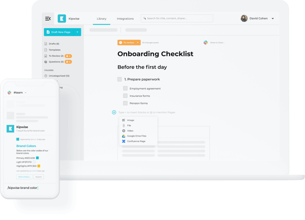 Инструмент управления знаниями Kipwise
