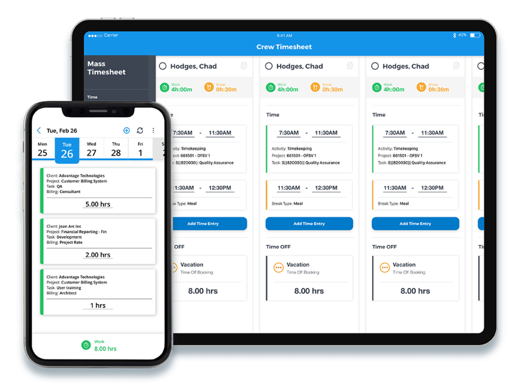 replicon time tracking app