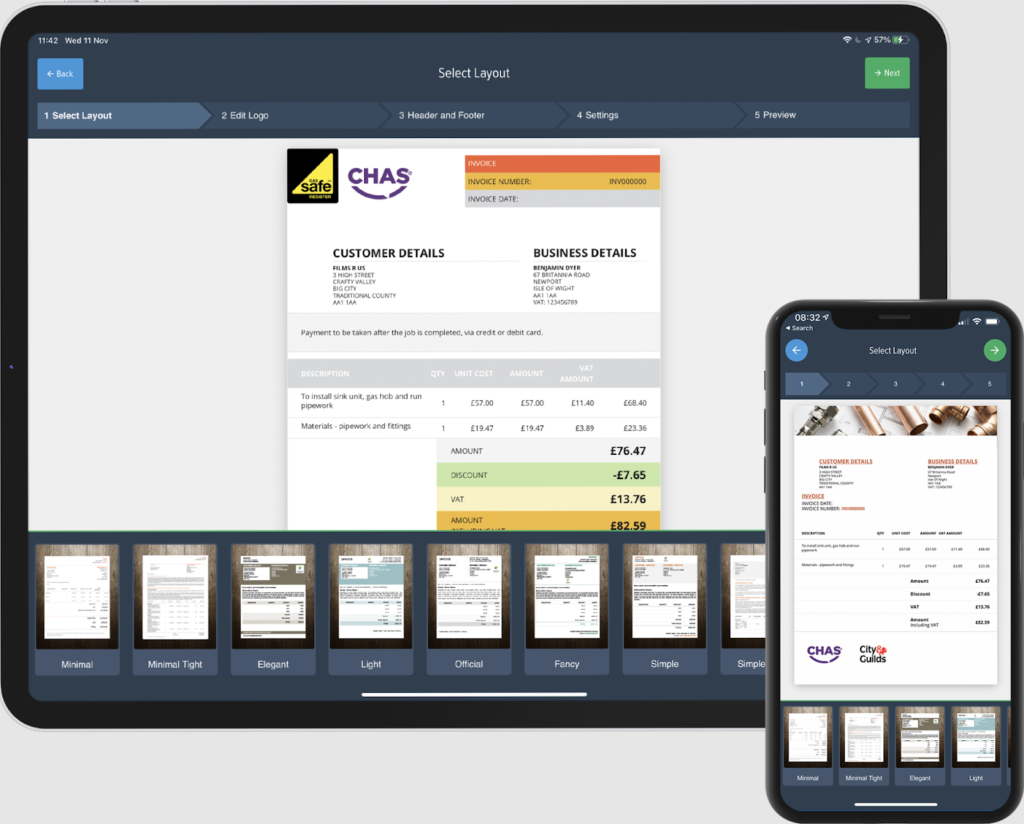 Interfaccia utente del software di spedizione del servizio Powered Now dei dettagli del cliente