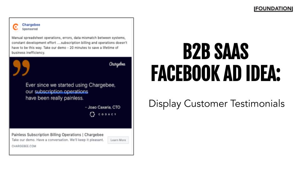 B2BSaaSFacebook広告の紹介文