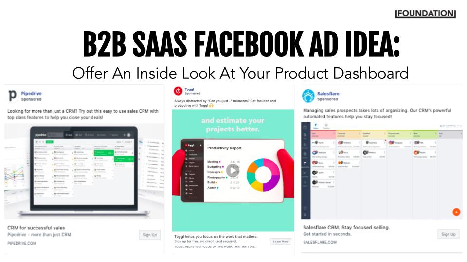 B2BSaaSFacebook広告製品ダッシュボード