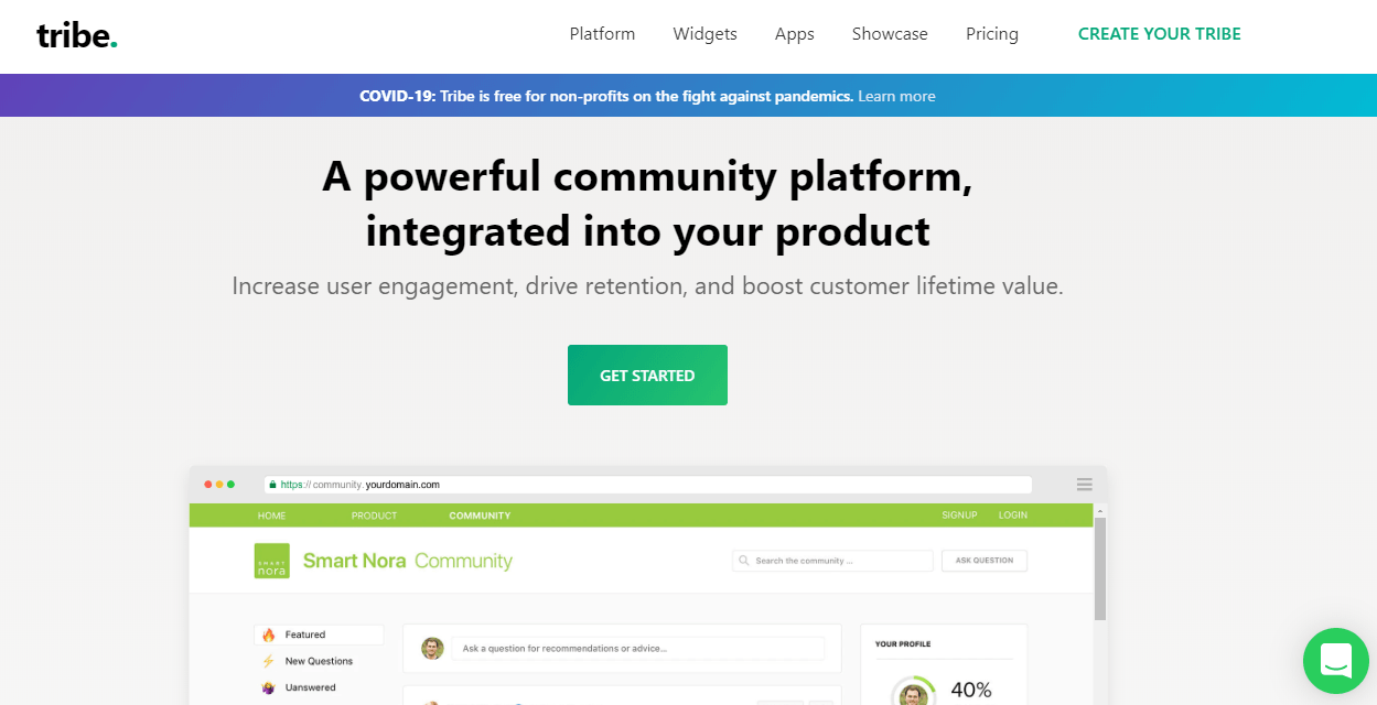 ทางเลือก Patreon - Tribe