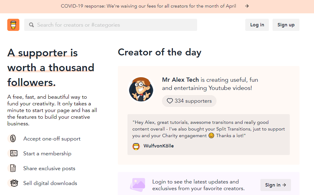 ทางเลือก Patreon - ซื้อกาแฟให้ฉัน