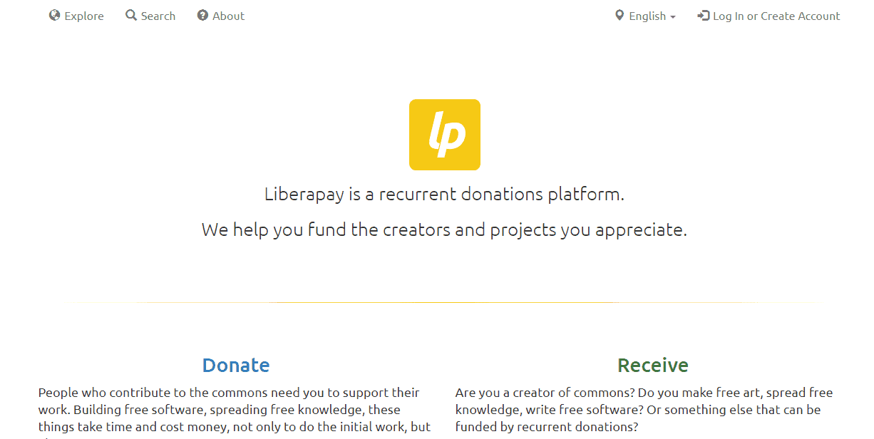 ทางเลือก Patreon - Liberapay