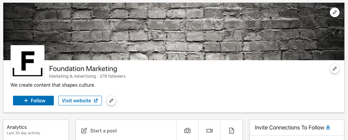 Foundation 的linkedIn 个人资料截图