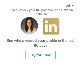 动态广告示例的屏幕截图