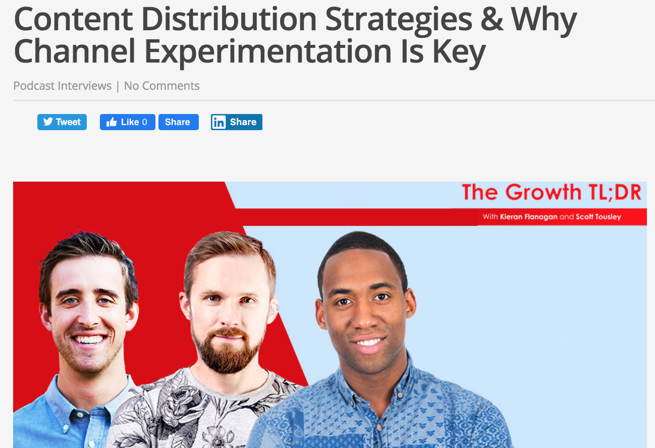 The Growth TLDR 播客采访的博客文章封面图片