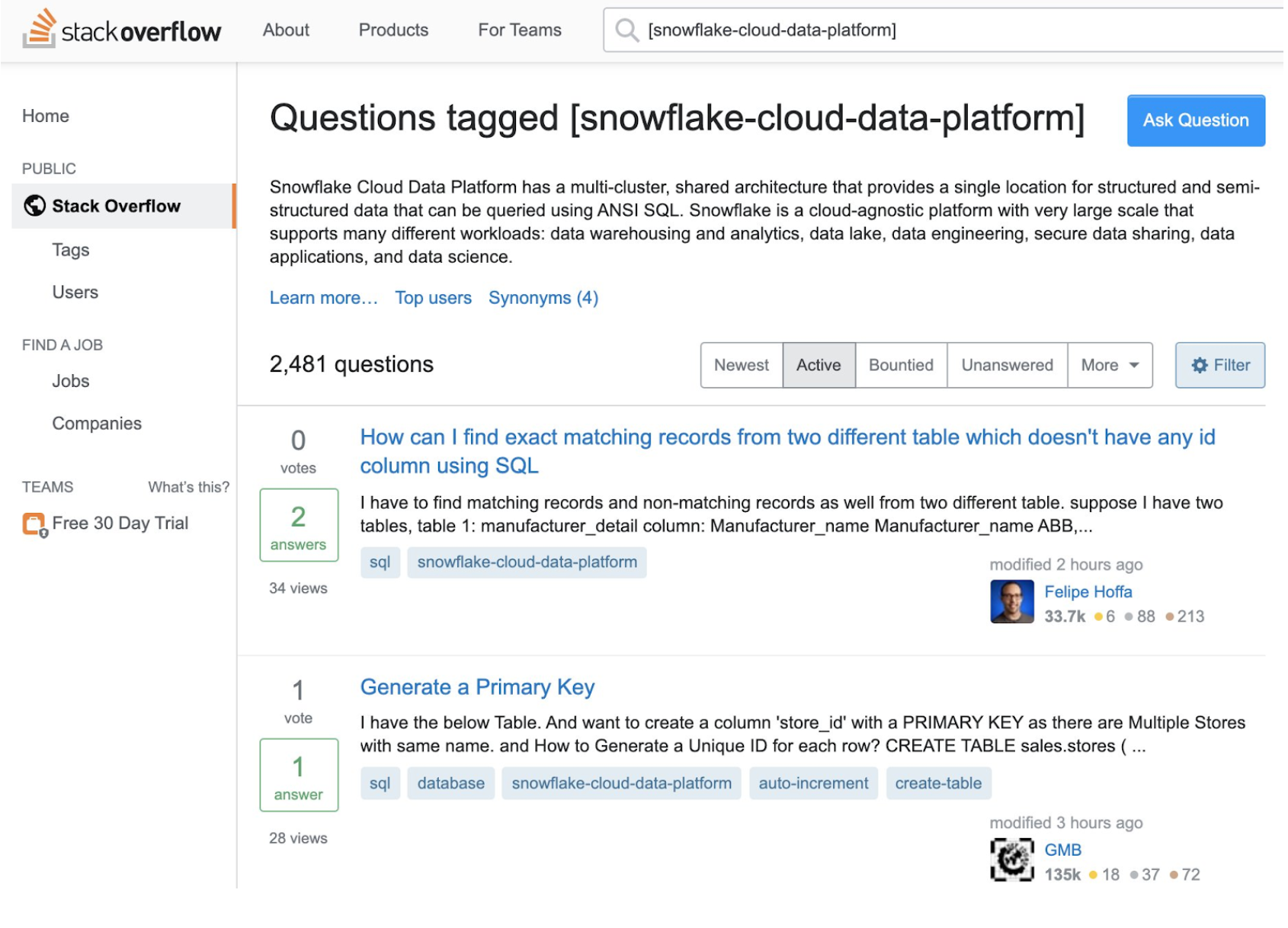 Foro de copo de nieve