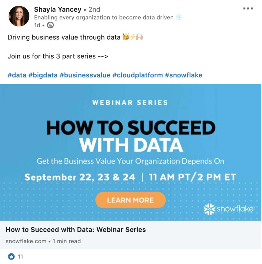 Distribución del equipo Snowflake