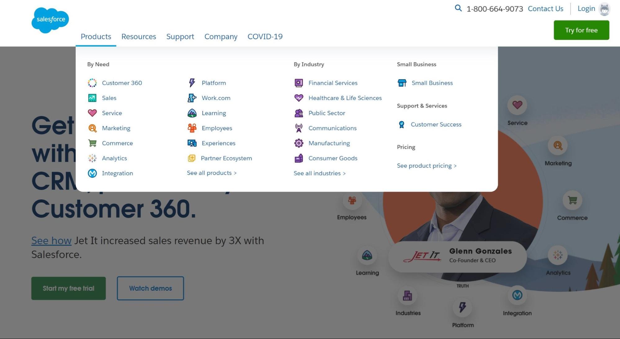 Salesforce-açılır-menü