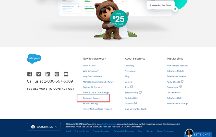 salesforce-altbilgi-menüsü