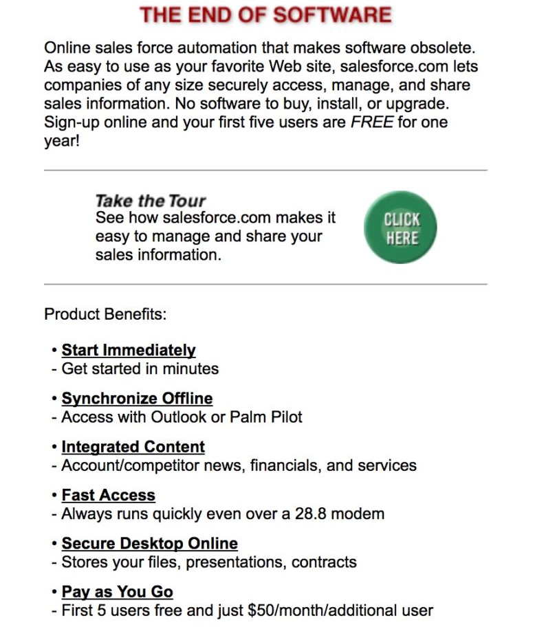 Salesforce-yazılım sonu