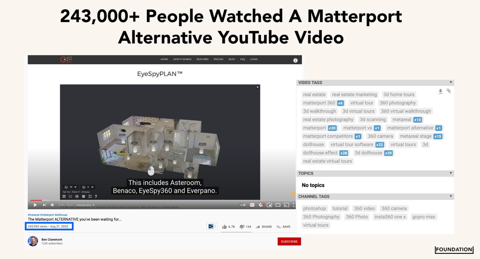 วิดีโอ YouTube ทางเลือกของผลิตภัณฑ์ Matterport