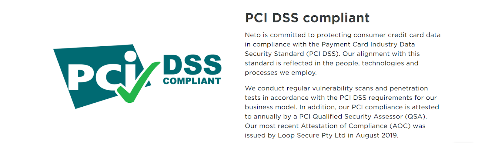 Compatível com PCI DSS