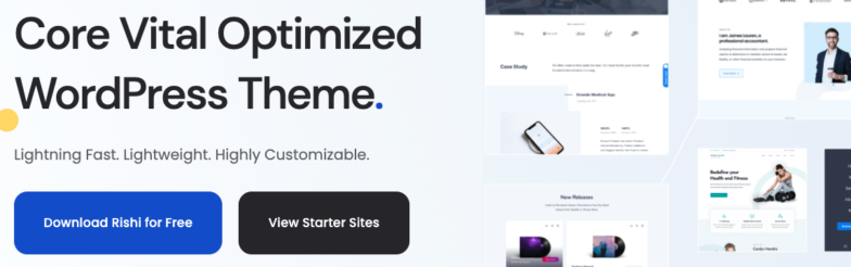 Screenshot dal sito di download del tema Rishi