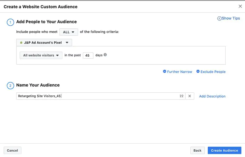 重定向网站访问者受众截图