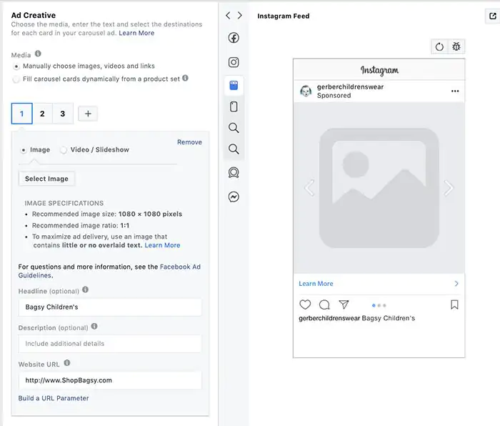 设计Instagram广告截图