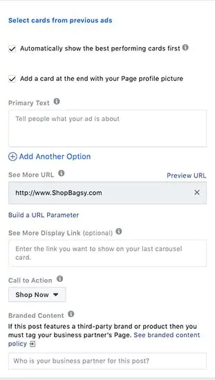 Instagram 广告生成器屏幕截图