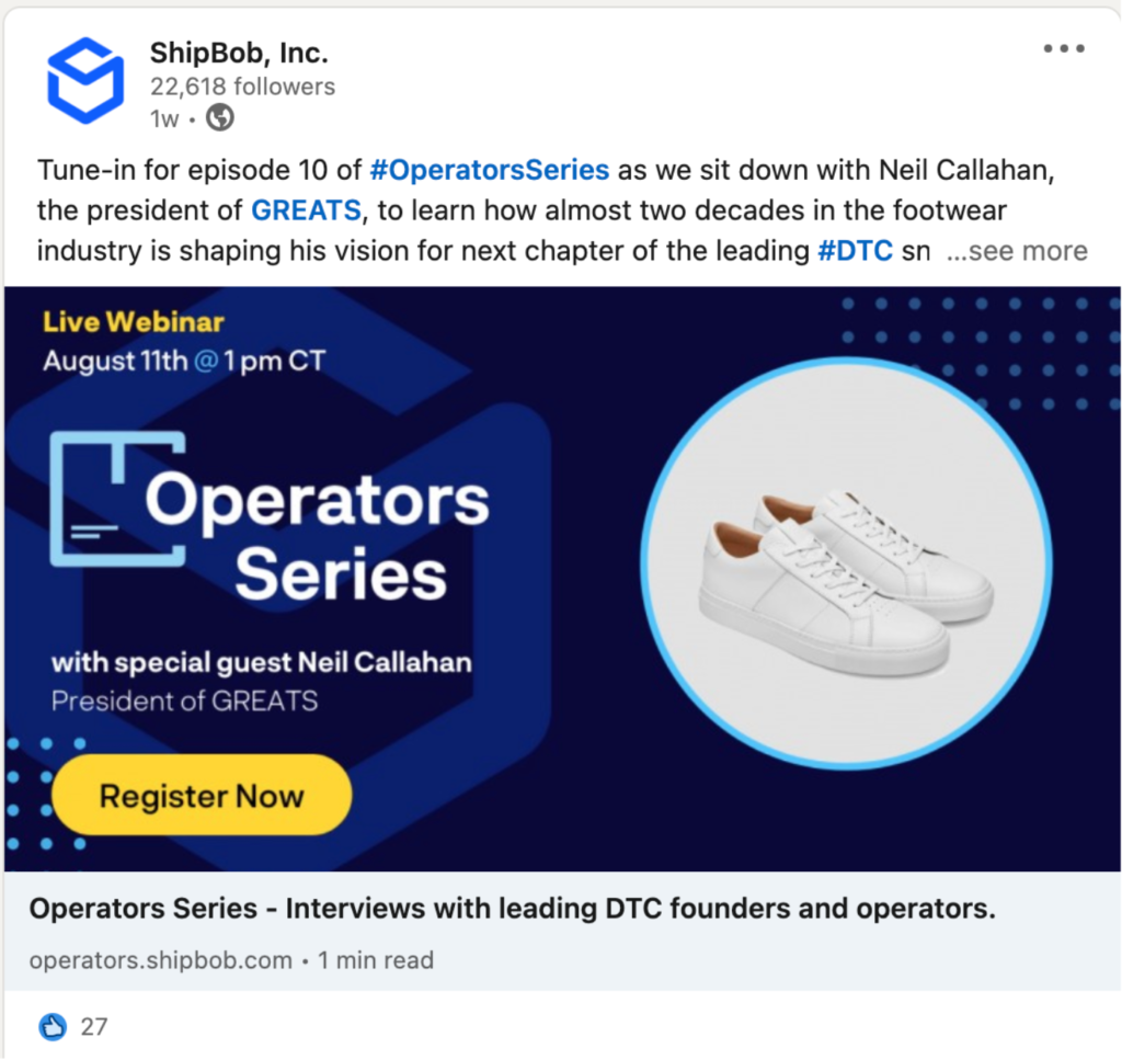 Redes Sociais Prova Social Shipbob