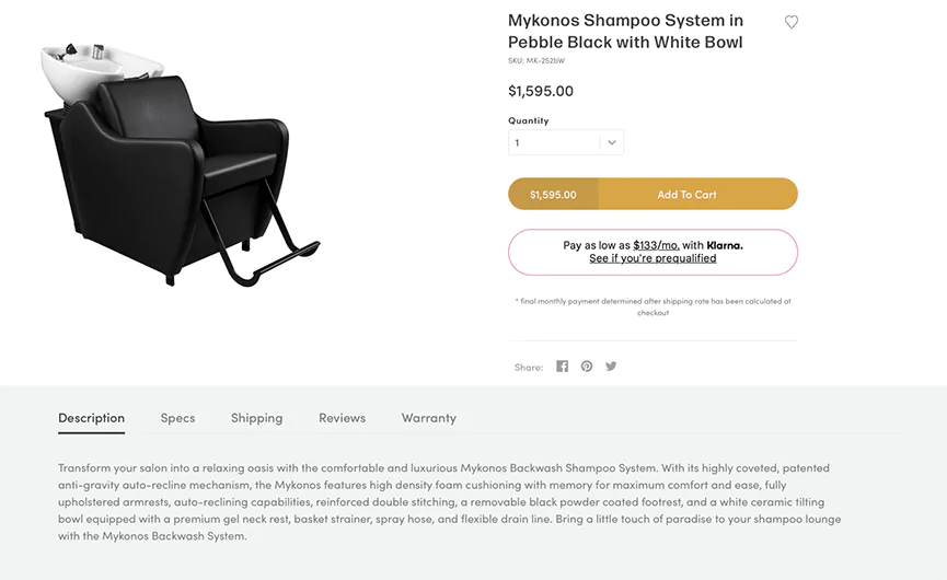 Produto Shampoo Mykanos