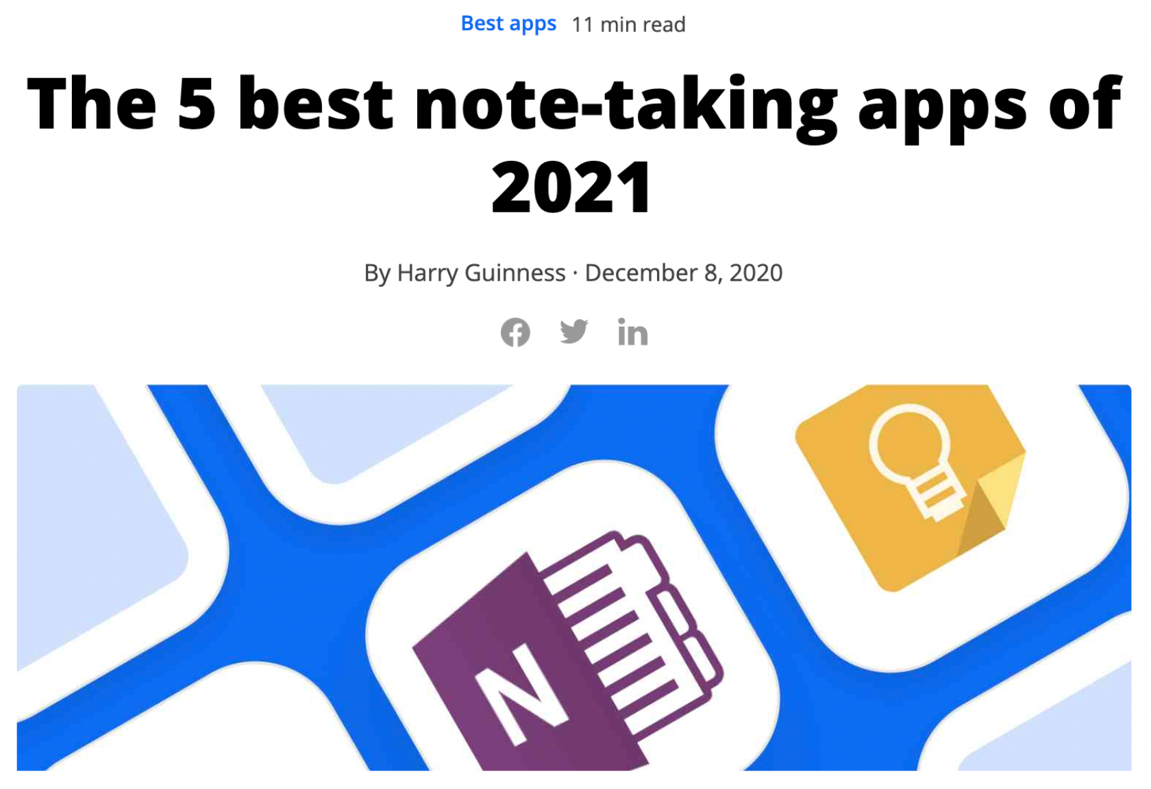 Lista do aplicativo Zapier Note