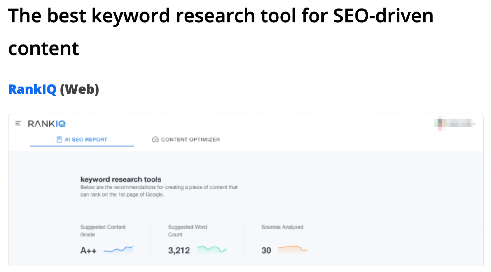 Lista de SEO Zapier RankIQ