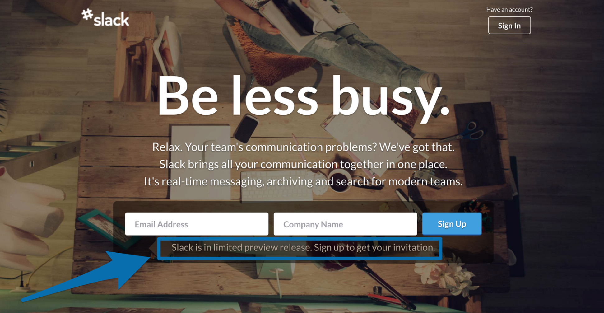 Lanzamiento de vista previa de Slack