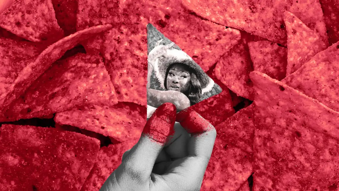 Megan Thee Stallion Frito-Lay 超级碗 ar 镜头的程式化版本