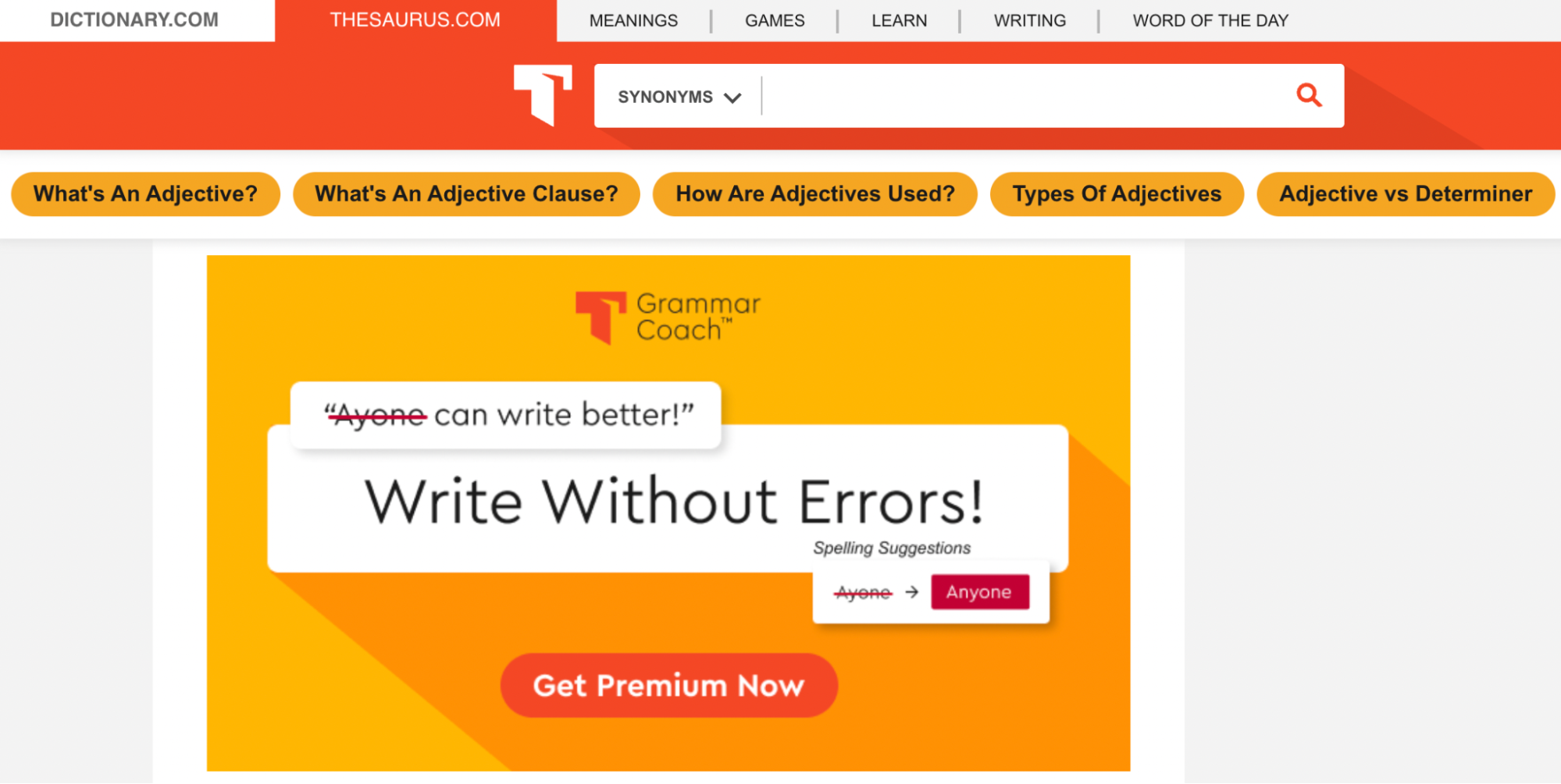 dictionary.com 语法教练