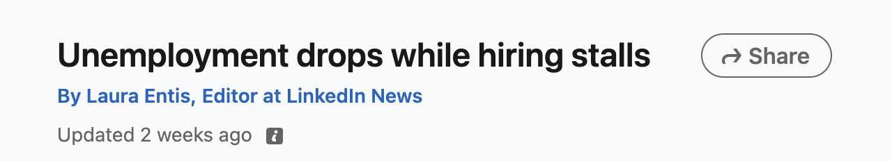 “招聘摊位时失业率下降”