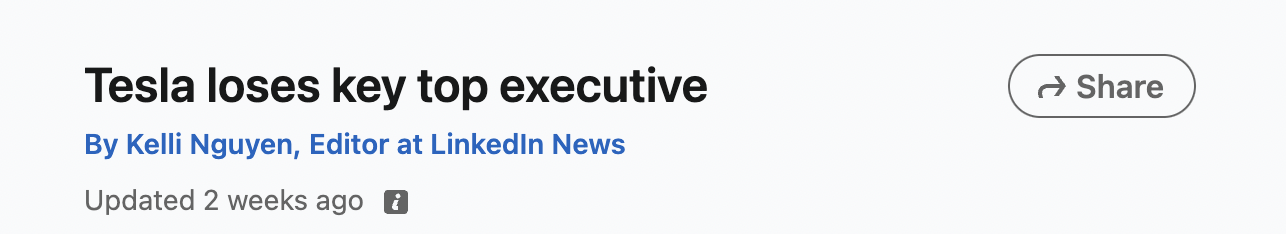 “特斯拉失去了关键的高管”