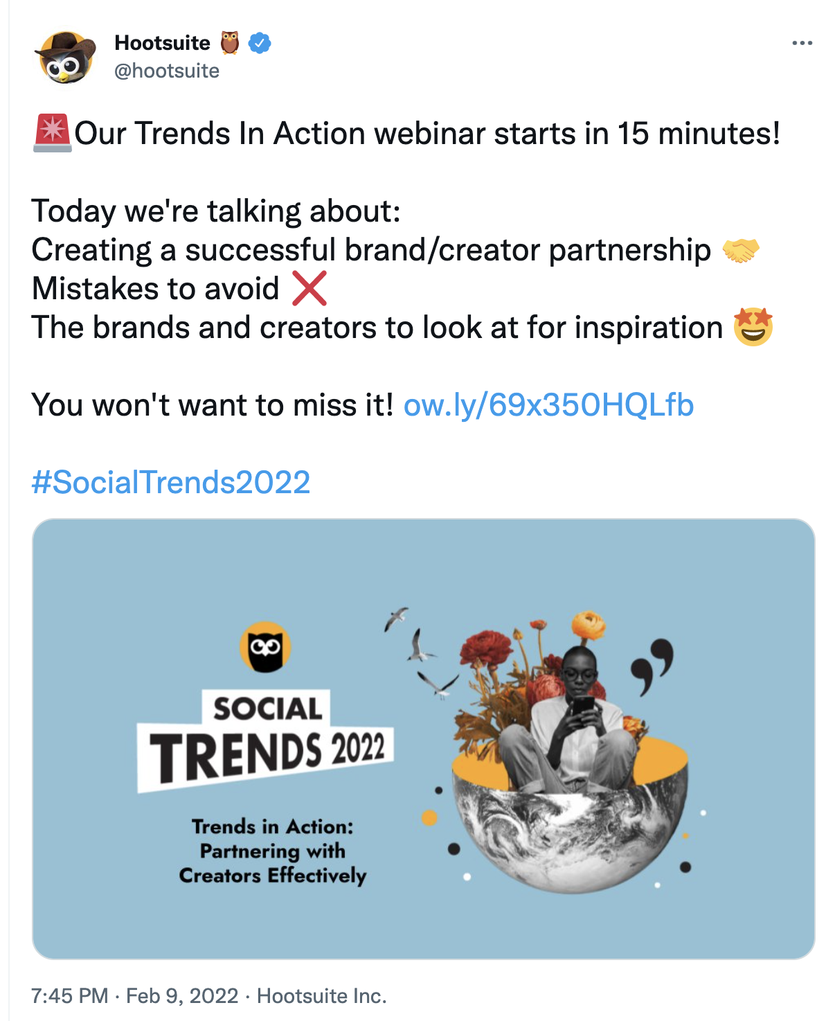 Promoción de Twitter de Tendencias Sociales 2022
