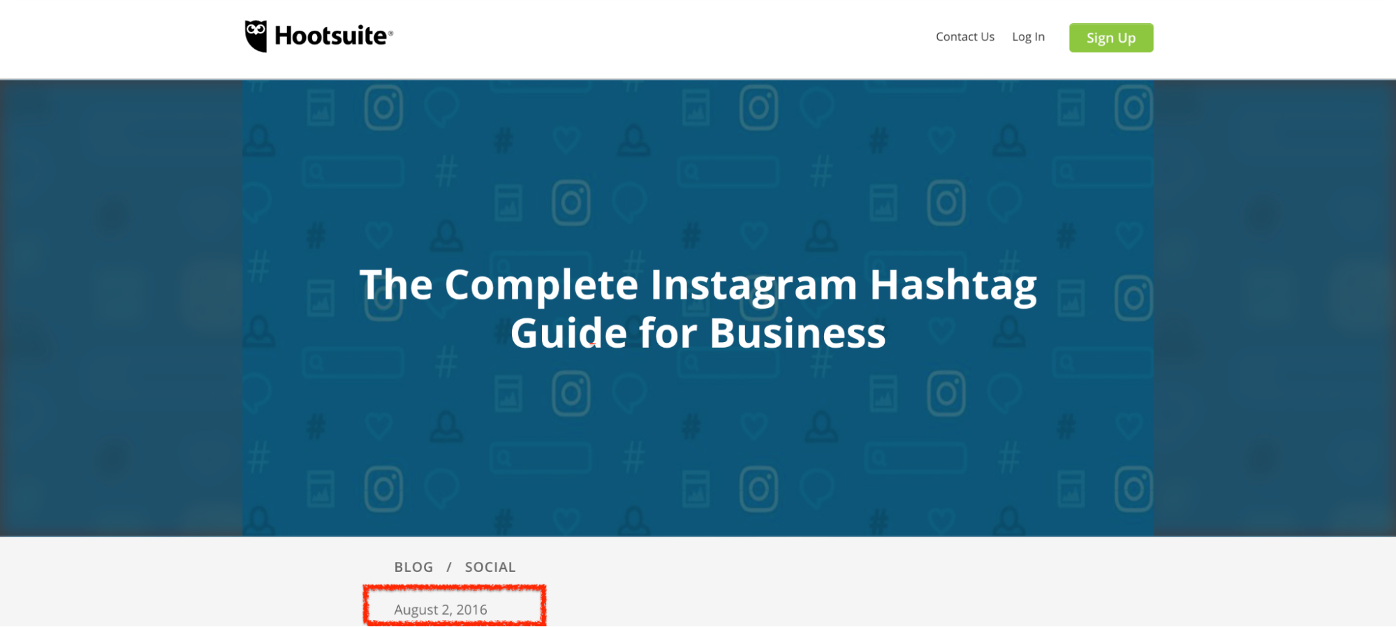 Publicación de blog para 'La guía completa de hashtags de Instagram para empresas'