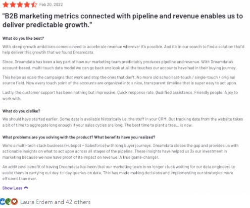 드림데이터 G2 리뷰