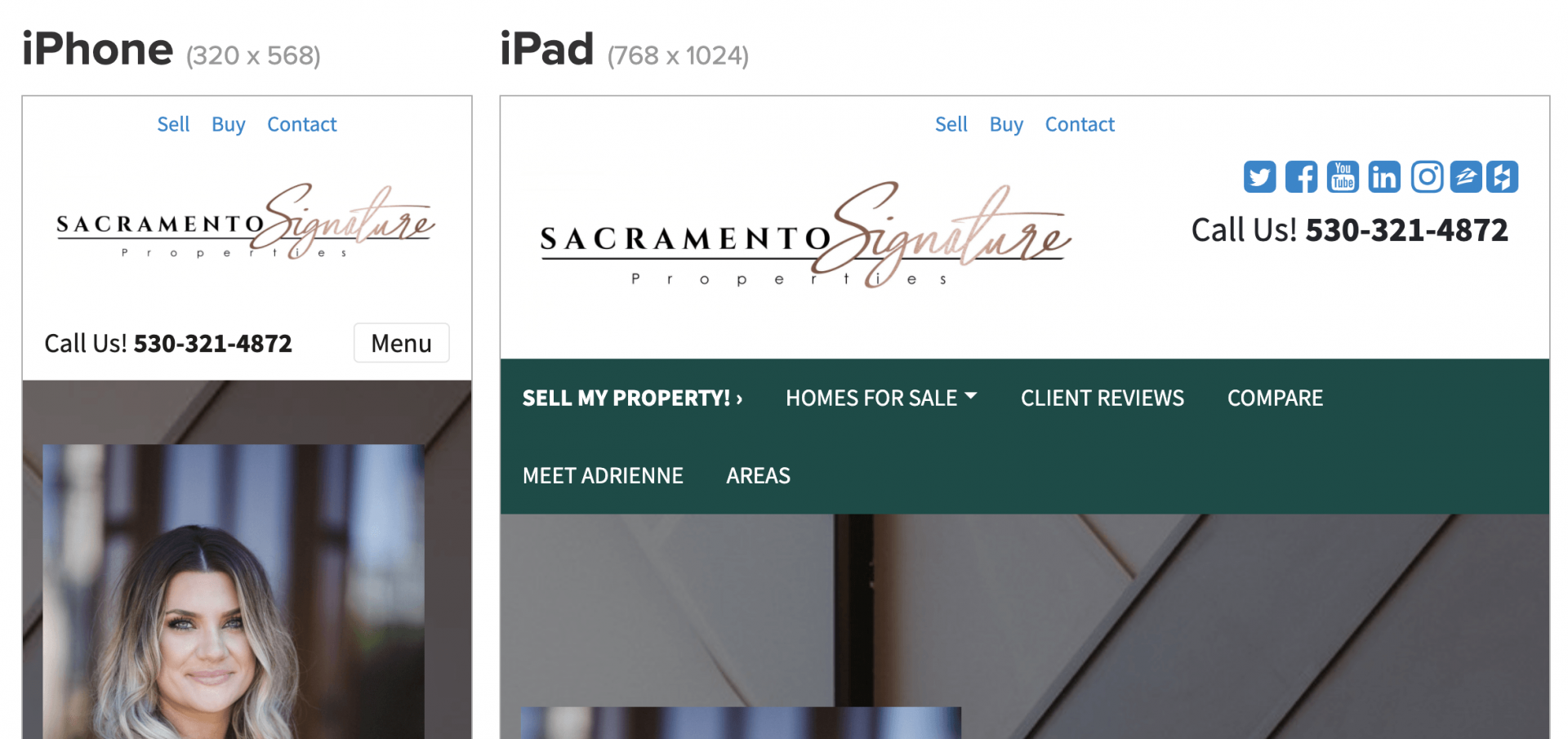 不動産業者のウェブサイトの電話番号