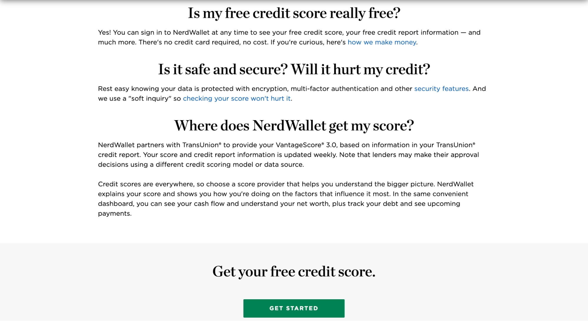 登录页面注册以获得信用评分