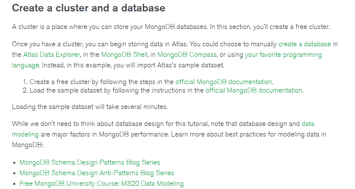 MongoDB 내부 링크