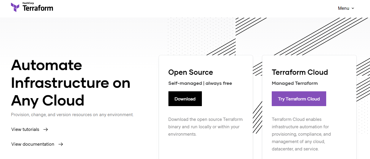 page d'accueil de Terraform.io