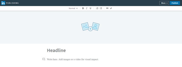 Publicação no LinkedIn - Forma de conteúdo