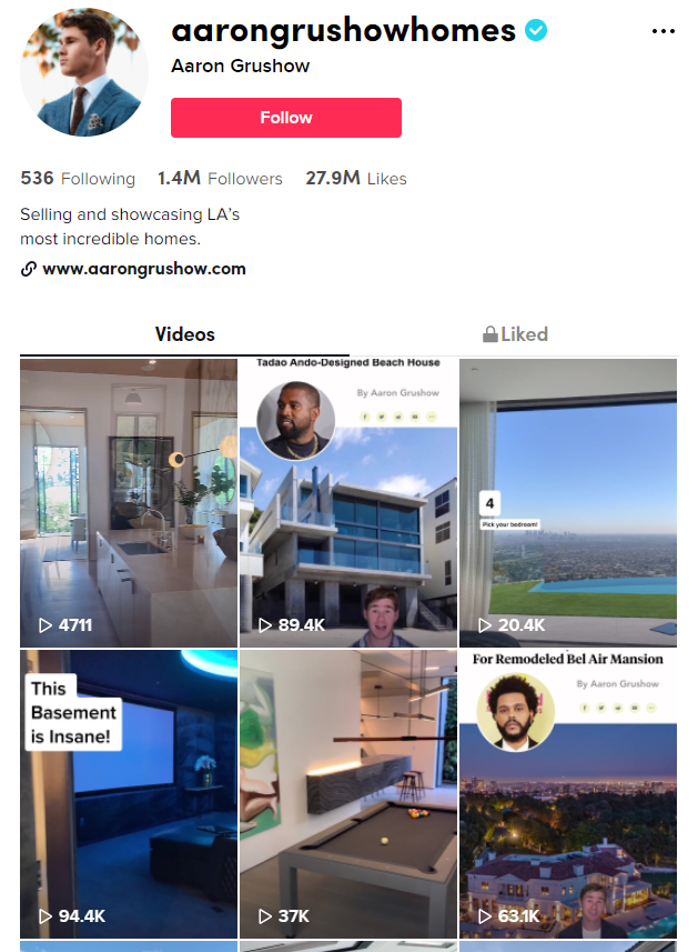 Аарон Грушоу TikTok