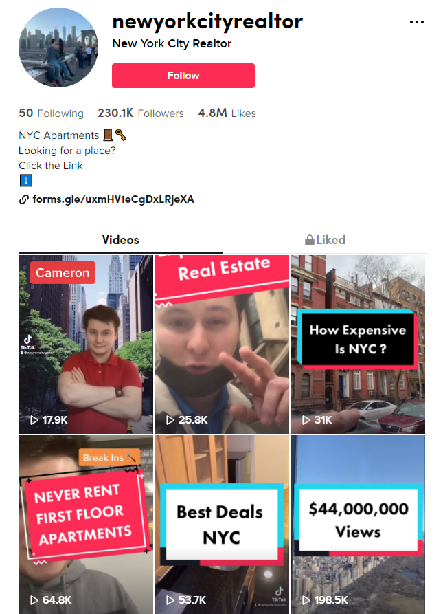 Риэлтор из Нью-Йорка TikTok