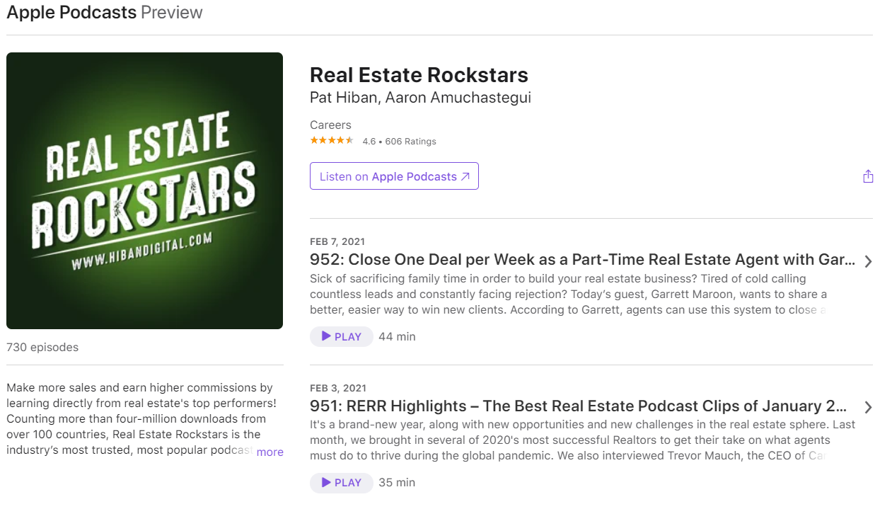 부동산 Rockstars 팟캐스트