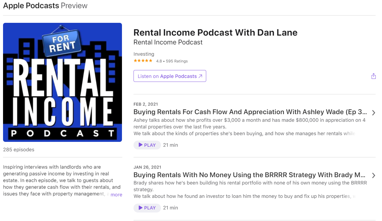 임대 소득 팟캐스트