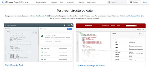 testa i tuoi dati strutturati