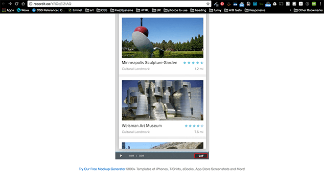 플라이휠 애니메이션 스크린샷에 의한 레이아웃 recordit 콘텐츠 미리보기를 사용하는 방법