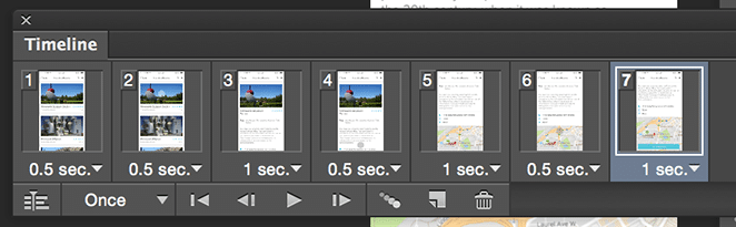 플라이휠 애니메이션 스크린샷에 의한 레이아웃 지속 시간 선택
